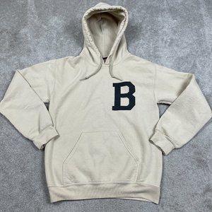 Breezy Excursion "Best" Hoodie Men's Size Small Beige Pullover Kangaroo Pocket